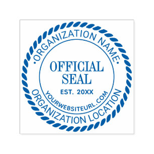 Seil Generisches Amtliches Siegel Name Ort URL Geg Permastempel