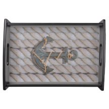 seil-Holzanker des rustikalen Küstenstrandes See