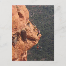 Seil-Rettungs-Training auf den roten Felsen Postkarte