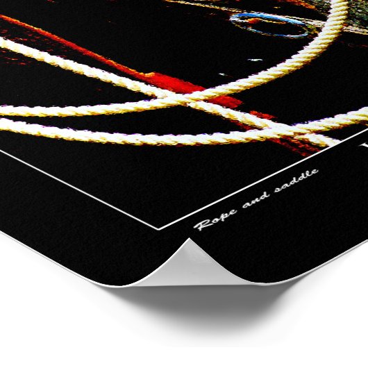 Seil und Sattel Poster (Ecke)