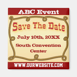 Seil-Western Save the Date Magnet