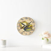 Seilbagger Runde Wanduhr (Zuhause)