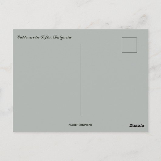 Seilbahn in Sofia Bulgarien Postkarte (Rückseite)