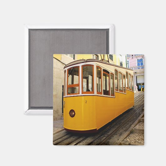 Seilbahn Kanal, Lisbon, Portugal, Magnet (Vorderseite/Rückseite)