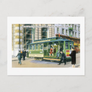 Seilbahn, Market Street, SF, CA Postkarte