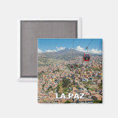 Seilbahnen in La Paz Bolivien Magnet (Vorderseite/Rückseite)