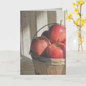 Seile an Fenstern mit Äpfeln Karte (Gelbe Blume)