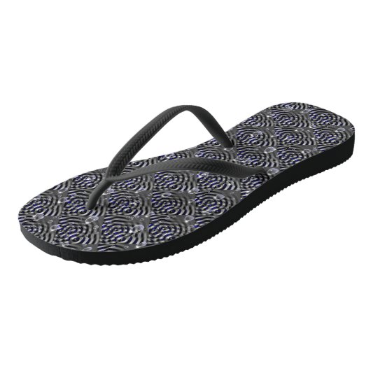 Seile auf blaugrauem Metal Badesandalen (Schrägansicht)
