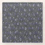 Seile auf blaugrauem Metal Glasuntersetzer (Vorderseite)
