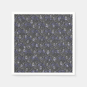 Seile auf blaugrauem Metal Serviette