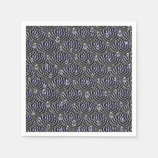 Seile auf blaugrauem Metal Serviette (Vorderseite)