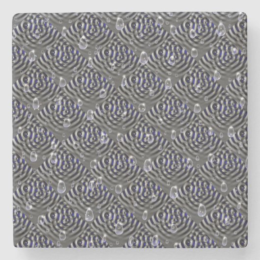 Seile auf blaugrauem Metal Steinuntersetzer (Vorderseite)