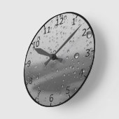 Seile auf Silver Background Runde Wanduhr (Winkel)