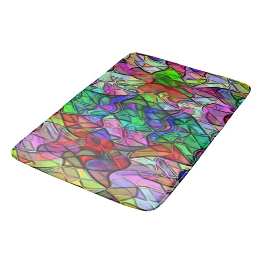 Seile überquert, verborgen durch ein buntes Markis Badematte (Schrägansicht)