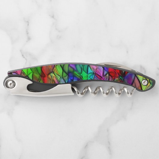 Seile überquert, verborgen durch ein buntes Markis Kellnermesser (Vorderseite)