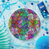 Seile überquert, verborgen durch ein buntes Markis Pappteller (Party)