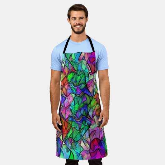 Seile überquert, verborgen durch ein buntes Markis Schürze (Getragen)