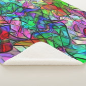 Seile überquert, verborgen durch ein buntes Markis Sherpadecke (3/4)