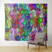 Seile überquert, verborgen durch ein buntes Markis Wandteppich (Beispiel (Horizontal))