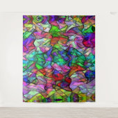 Seile überquert, verborgen durch ein buntes Markis Wandteppich (Vorderseite)