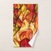 Seile überquert, versteckt unter einem roten Marki Badhandtuch Set (Handtuch)