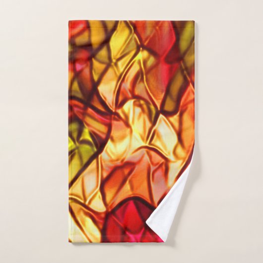 Seile überquert, versteckt unter einem roten Marki Badhandtuch Set (Handtuch)