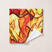 Seile überquert, versteckt unter einem roten Marki Badhandtuch Set (Waschlappen)