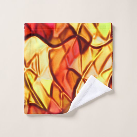 Seile überquert, versteckt unter einem roten Marki Badhandtuch Set (Waschlappen)