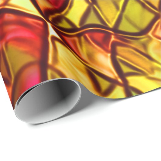 Seile überquert, versteckt unter einem roten Marki Geschenkpapier (Rolleneckpunkt)