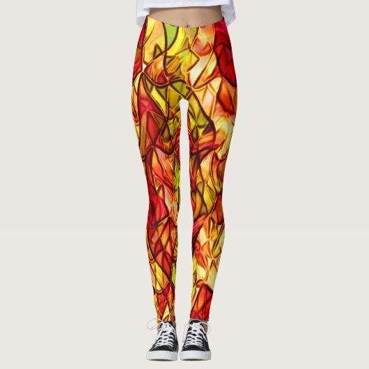 Seile überquert, versteckt unter einem roten Marki Leggings (Vorderseite)