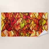 Seile überquert, versteckt unter einem roten Marki Strandtuch (Vorderseite)