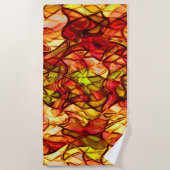 Seile überquert, versteckt unter einem roten Marki Strandtuch (Vorderseite)