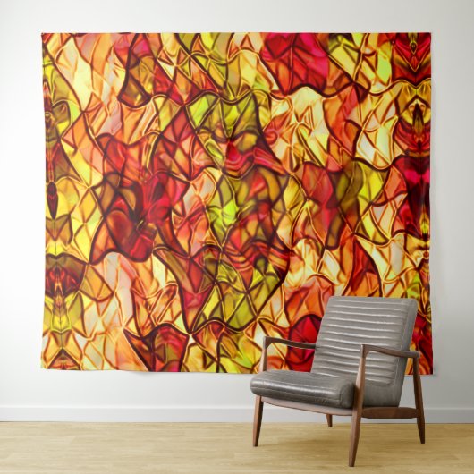 Seile überquert, versteckt unter einem roten Marki Wandteppich (Beispiel (Horizontal))