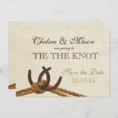 Seile und Hufeisen Save the Date (Vorne/Hinten)