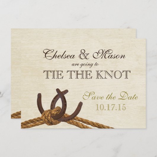 Seile und Hufeisen Save the Date (Vorne/Hinten)