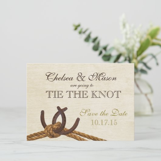 Seile und Hufeisen Save the Date (Stehend Vorderseite)