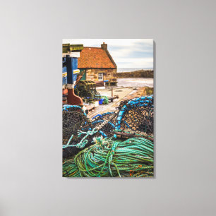 Seile und Hummer-Töpfe Pittenweem, Schottland Leinwanddruck