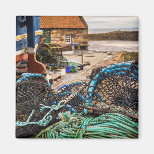 Seile und Hummer-Töpfe Pittenweem, Schottland Magnet