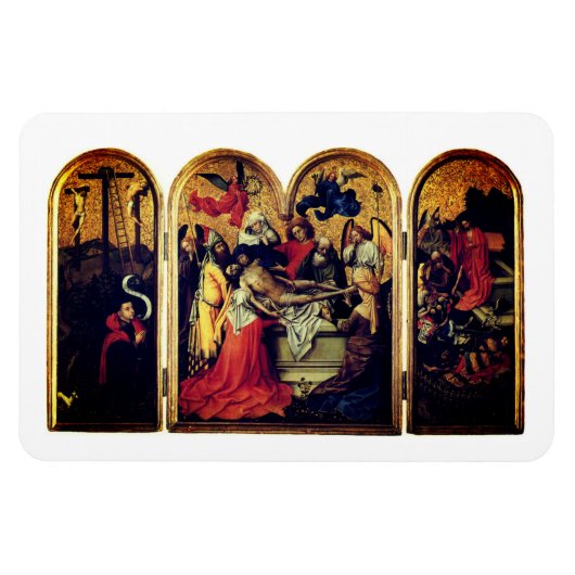 Seilern Triptych (von Robert Campin) Magnet (Horizontal)