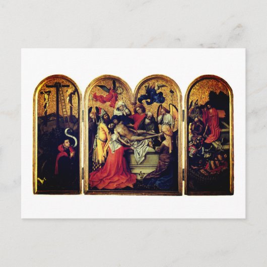 Seilern Triptych (von Robert Campin) Postkarte (Vorderseite)