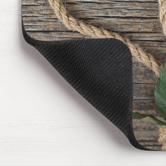 Seilherzen mit Rose Mousepad (Ecke)