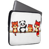 Seilparade: Katze, Panda, Hamster & Fuchs Laptopschutzhülle (Vorne Rechts)