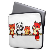 Seilparade: Katze, Panda, Hamster & Fuchs Laptopschutzhülle (Vorderseite Links)