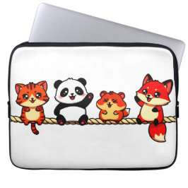 Seilparade: Katze, Panda, Hamster & Fuchs Laptopschutzhülle