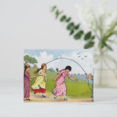 Seilspringen Postkarte (Stehend Vorderseite)