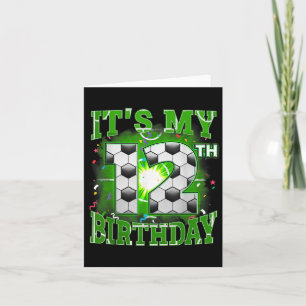 Sein 12. Geburtstag Jungs Fußball 12 Jahre alt Tei Karte