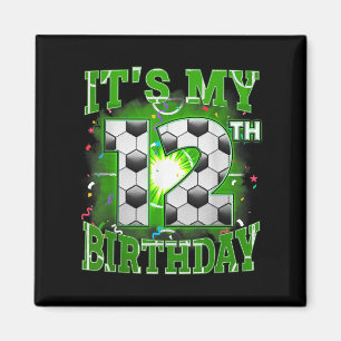 Sein 12. Geburtstag Jungs Fußball 12 Jahre alt Tei Magnet