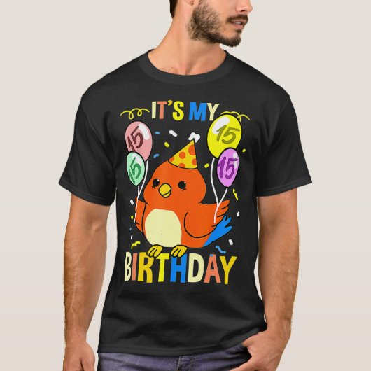 Sein 15. Geburtstagsparrot T-Shirt (Vorderseite)
