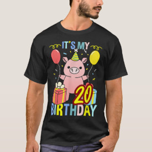 Sein 20. Geburtstag Schweinefleisch Lover 3307 T-Shirt