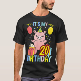 Sein 20. Geburtstag Schweinefleisch Lover 3307 T-Shirt